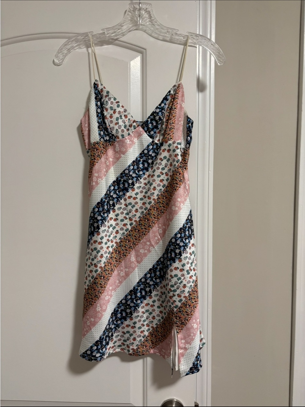 BLOSSOM, Floral Patchwork Slip Dress, Size 8